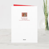 Squirrel "For Dad" Cute Christmas シーズンカード (裏面)