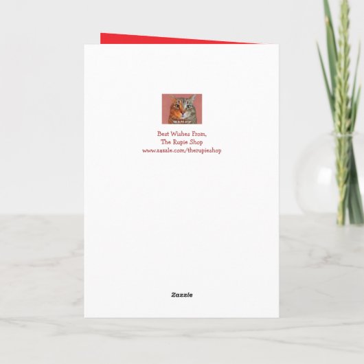 Squirrel "For Dad" Cute Christmas シーズンカード (裏面)