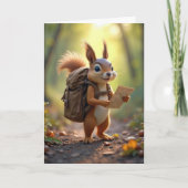 Squirrel Hiking In a Forest カード (正面)