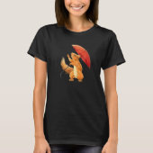 Squirrel Holding Umbrella  Squirrel Enthusiast Tシャツ (正面)