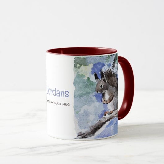 Squirrel hot chocolate mug マグカップ (正面右)