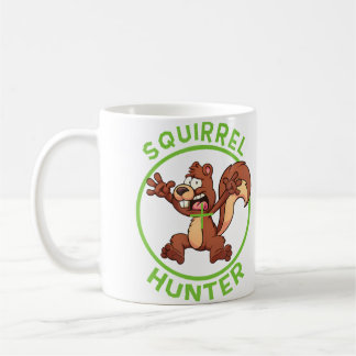 Squirrel Hunter Funny Shooting Hunting Zany Brainy コーヒーマグカップ