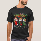 Squirrel In Christmas Socks Lights Squirrel Xmas  Tシャツ (正面)