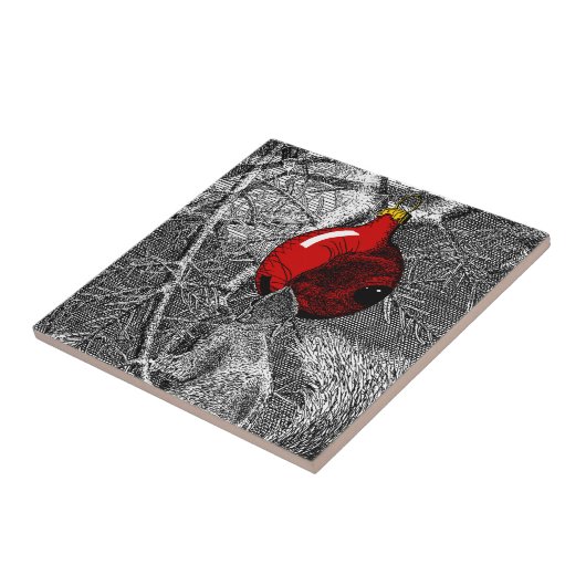 Squirrel in Christmas Tree タイル (側面)