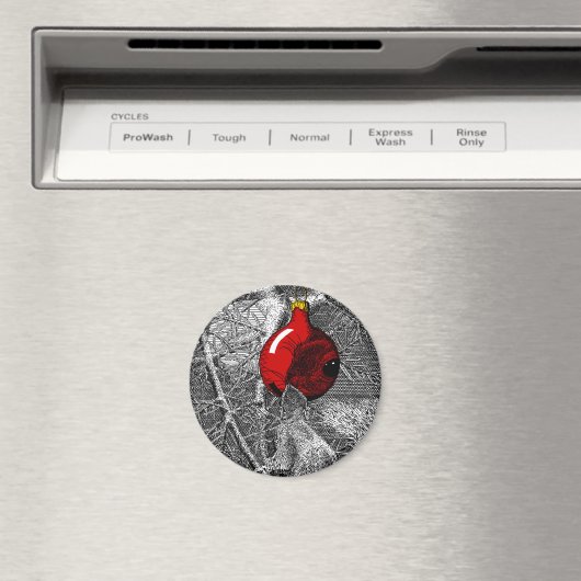 Squirrel in Christmas Tree マグネット (インサイチュ (食洗機))