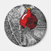 Squirrel in Christmas Tree マグネット (正面)