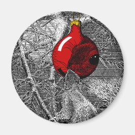 Squirrel in Christmas Tree マグネット