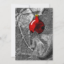 Squirrel in Christmas Tree 招待状