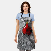 Squirrel in Christmas Tree Ornament エプロン (着用した状態)