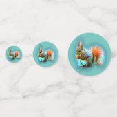 Squirrel in modern style コンフェッティ (正面)