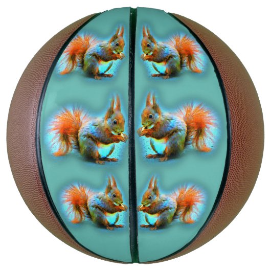 Squirrel in modern style バスケットボール (縦)