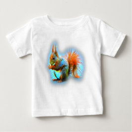 Squirrel in modern style ベビーTシャツ