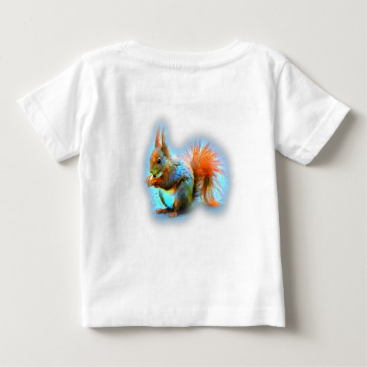 Squirrel in modern style ベビーTシャツ (裏面)