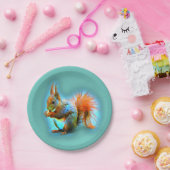 Squirrel in modern style ペーパープレート (パーティー)