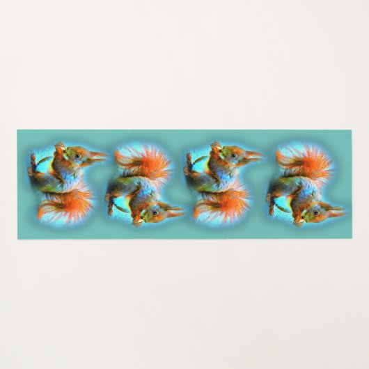 Squirrel in modern style ヨガマット (裏面(横))