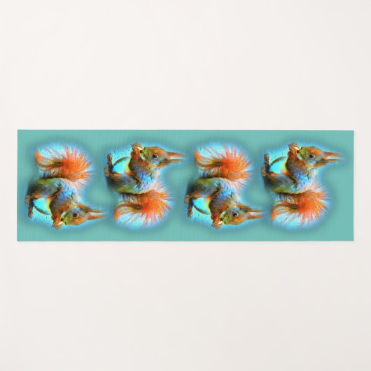 Squirrel in modern style ヨガマット (正面(横))