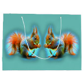 Squirrel in modern style ラージペーパーバッグ (裏面)