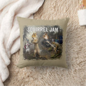Squirrel Jam – ロックおもしろいバンド クッション (ブランケット)