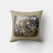 Squirrel Jam – ロックおもしろいバンド クッション (裏面)