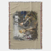 Squirrel Jam – ロックおもしろいバンド スローブランケット (正面縦)