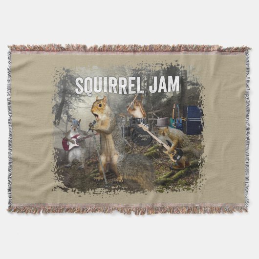 Squirrel Jam – ロックおもしろいバンド スローブランケット (正面)