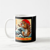 Squirrel Japanese Art Funny Squirrel For Men Women コーヒーマグカップ (左)