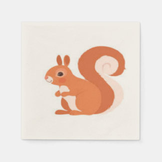 squirrel napkins スタンダードカクテルナプキン