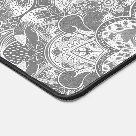  squirrel Nature Mandala デスクマット (コーナー)