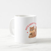 Squirrel Nuts About You Cute Love Pun コーヒーマグカップ (正面左)