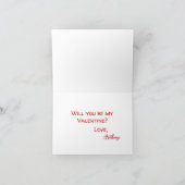 Squirrel Nuts About You Valentines Day シーズンカード (内部)