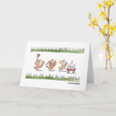 Squirrel Parade カード (黄色い花)