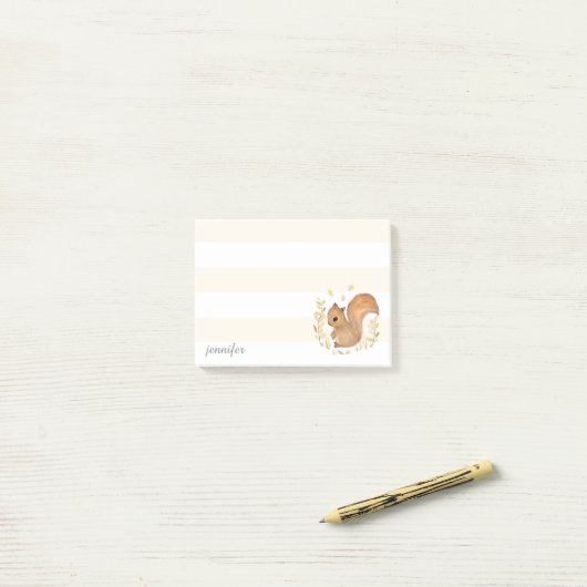 Squirrel Personalize Post-it®メモ ポストイット (デスク上)
