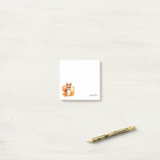 Squirrel Personalize Post-it®メモ ポストイット (デスク上)