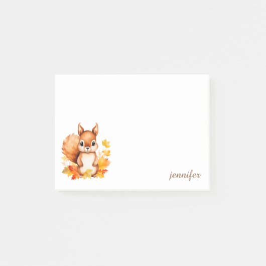 Squirrel Personalize Post-it®メモ ポストイット (正面)