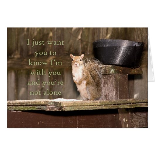 Squirrel Photography You Are Not Alone Noteard (正面横)