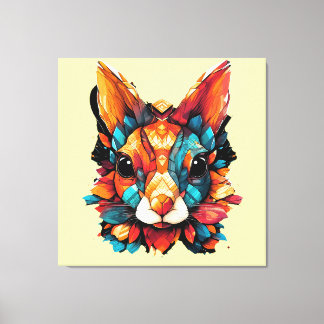 Squirrel Popart キャンバスプリント