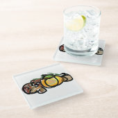 Squirrel pumpkins  ガラスコースター (アングル)