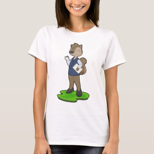 Squirrel Secretary Coffee Office Tシャツ (正面)