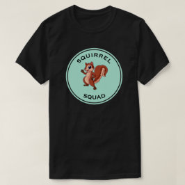 Squirrel Squad Cartoonティール（緑がかった色）ディスク Tシャツ