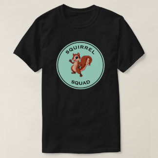 Squirrel Squad Cartoonティール(緑がかった色)ディスク Tシャツ