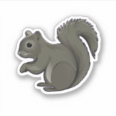 Squirrel Squirrel Whisperer Lover Retro Graphic. P シール (正面)