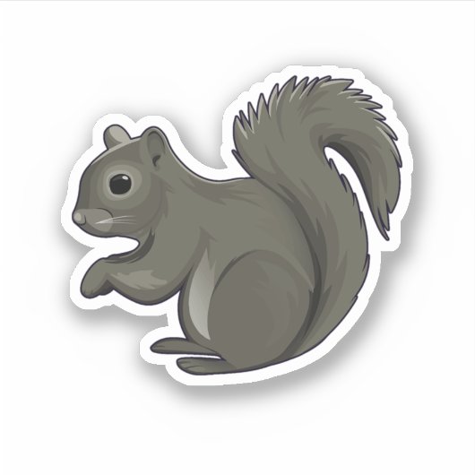 Squirrel Squirrel Whisperer Lover Retro Graphic. P シール (正面)