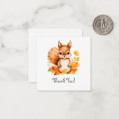 Squirrel Thank You Noteカード ノートカード (正面/裏面インサイチュ)
