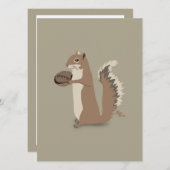 Squirrel Thank You Note 招待状 (正面/裏面)