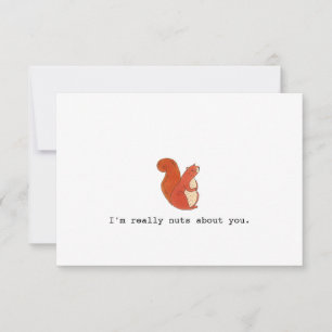 Squirrel Valentine Nuts About You カード
