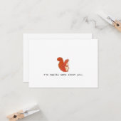 Squirrel Valentine Nuts About You カード (正面/裏面インサイチュ)