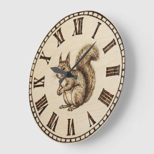 Squirrel Wall Clock ラージ壁時計 (傾斜)