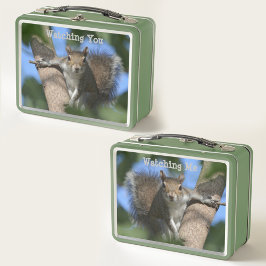 Squirrel Watching You Photographic メタルランチボックス