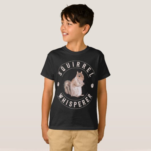 Squirrel Whisperer Cute Nuts Squirrel Lover Tシャツ (正面フル)