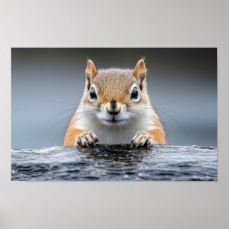 Squirrel Wild Animal Loving Portrait  ポスター